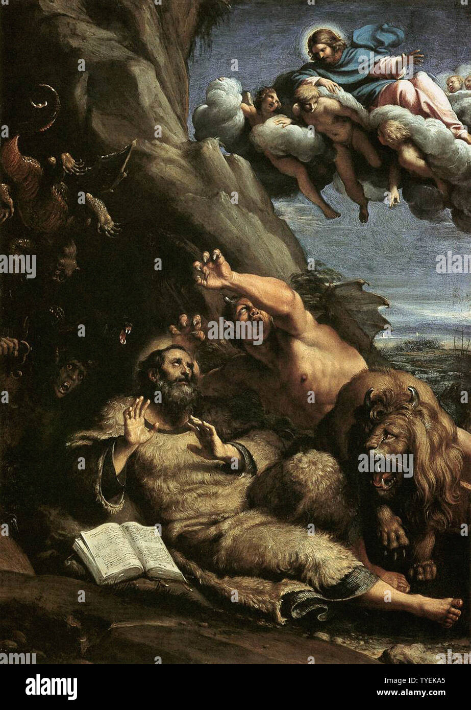 Annibale Carracci - Temptation St Anthony Abbot 1597 Stock Photo