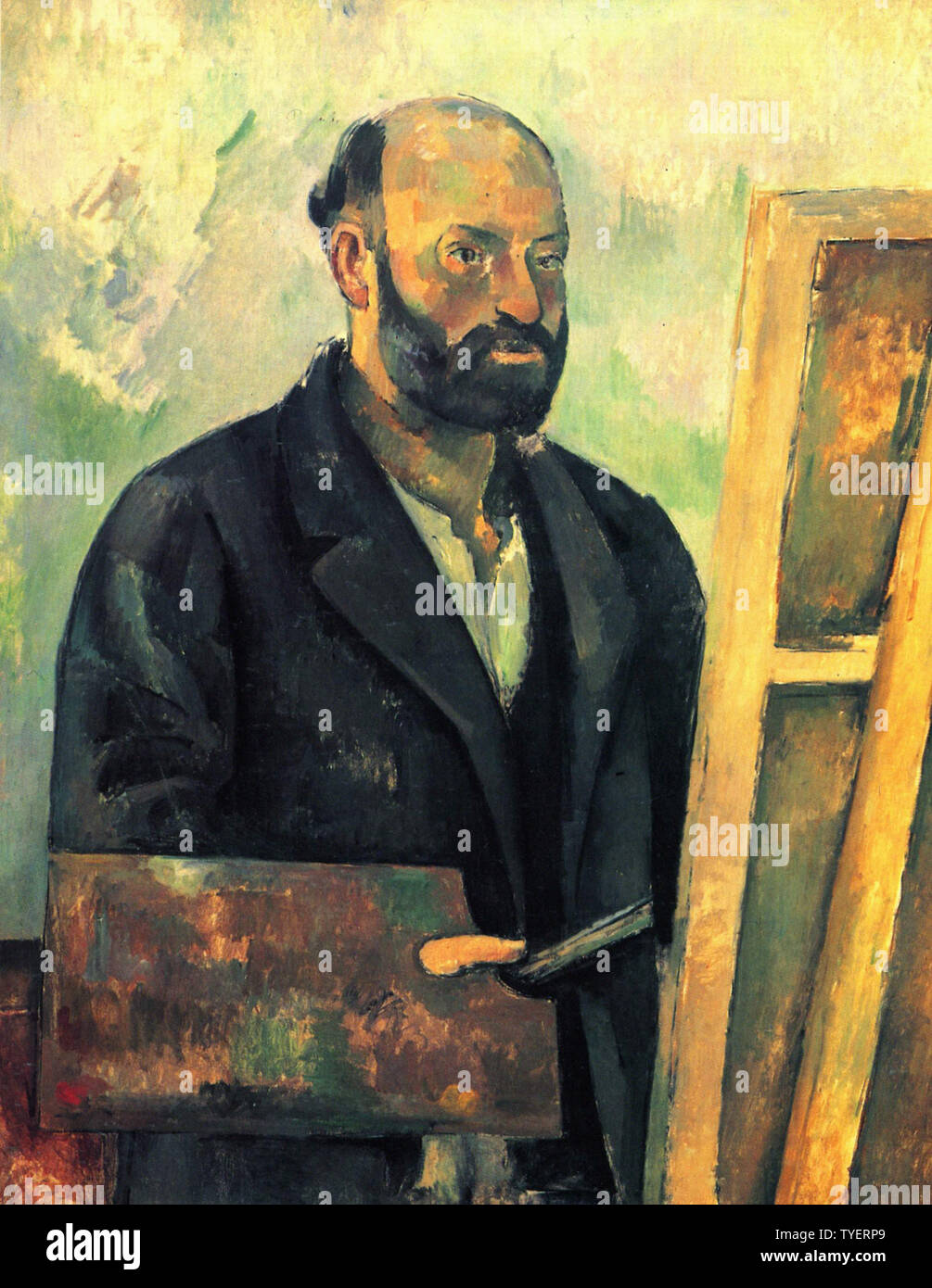 Paul Cézanne - Self Portrait With Palette C 1890 Stock Photo