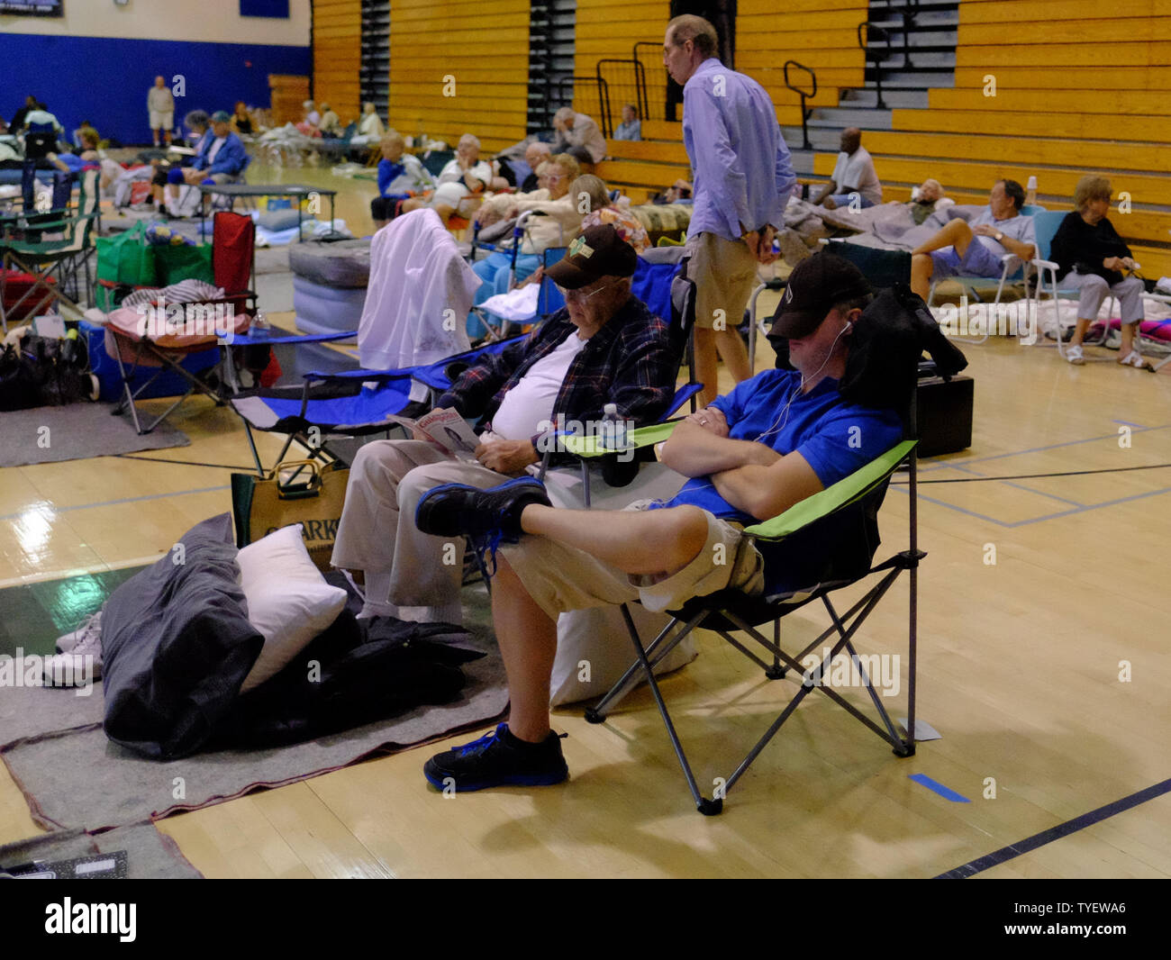 Palm Beach County Residents Are Seen Getting Comfortable Inside Of
