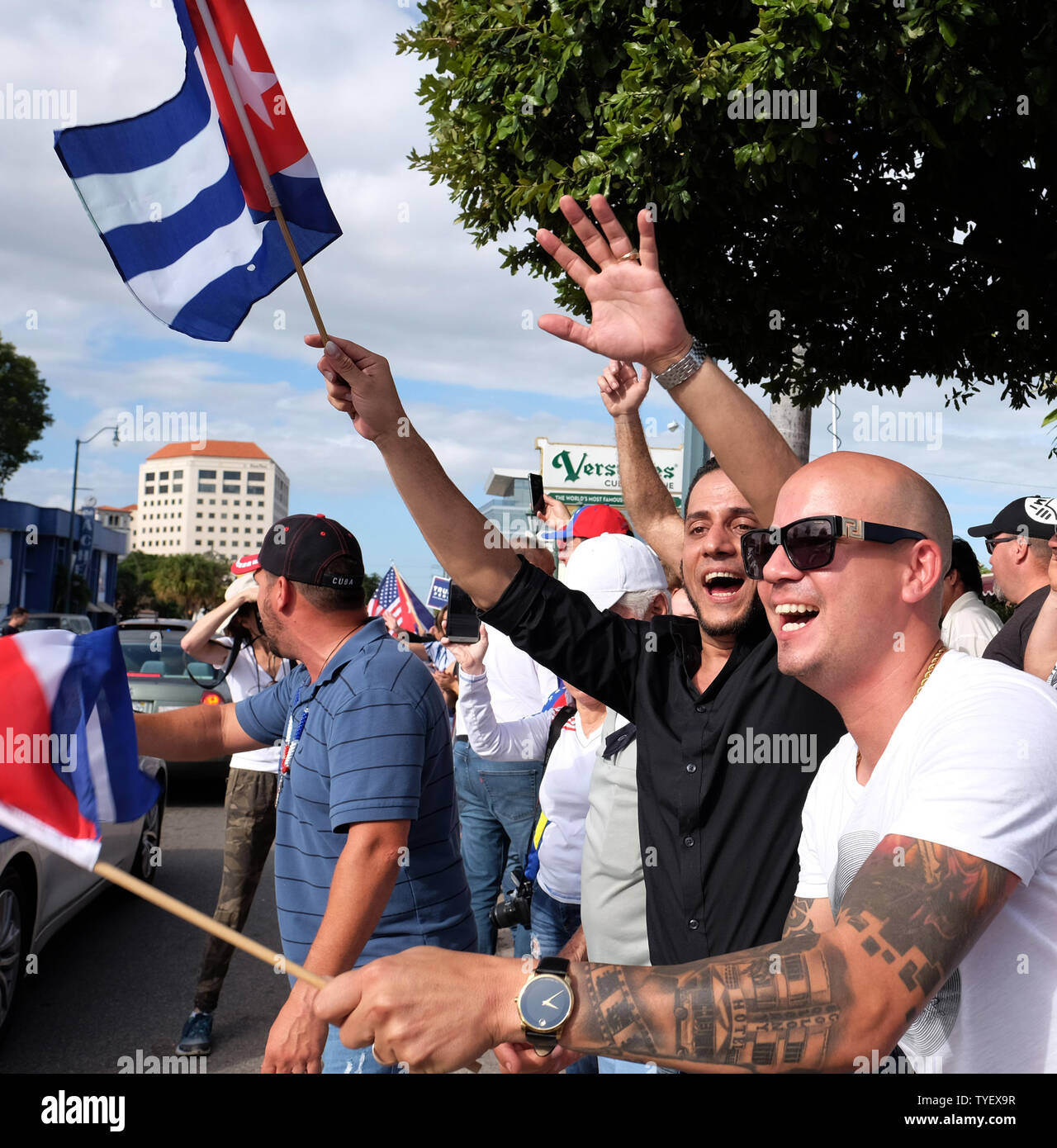 CubanAmericans celebrate the death of former Cuban leader Fidel Castro