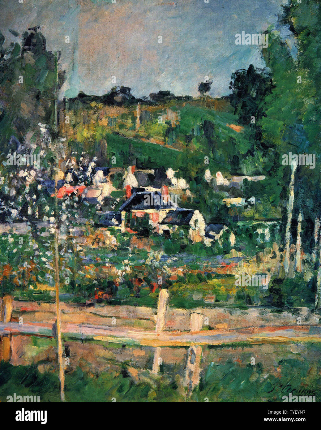 Paul Cézanne - View Auvers 1873 1 1873 Stock Photo