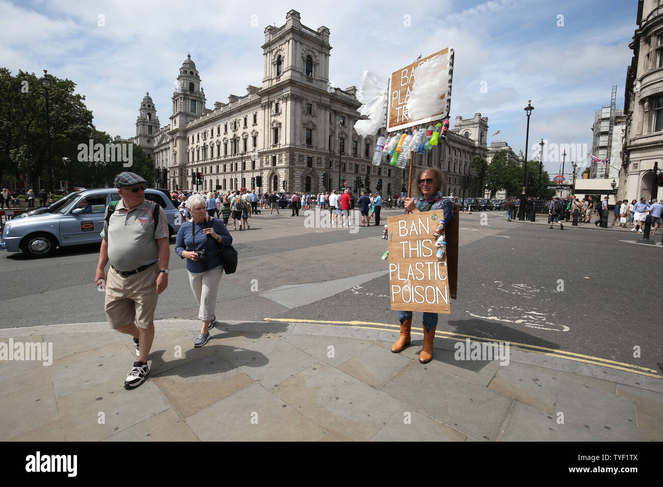 Climate activists join the lobby of Parliament on taking action on climate change and environmental protection in Parliament Square, Westminster, London. Stock Photo