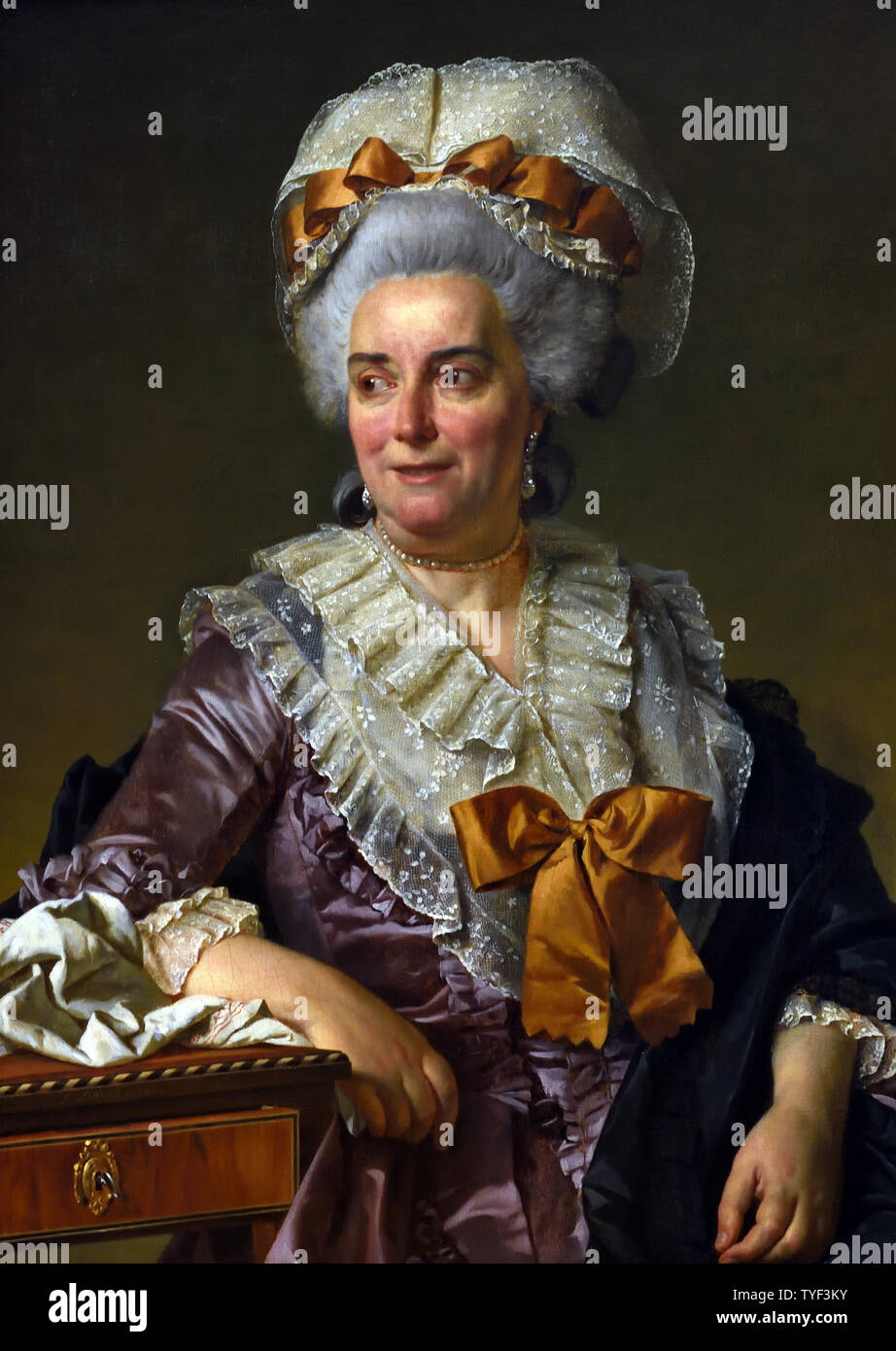 Portrait of Madame Charles-Pierre Pécoul, mother-in-law of the artist 1784 Jacques-Louis David. 1748 - 1825 France, French, Stock Photo