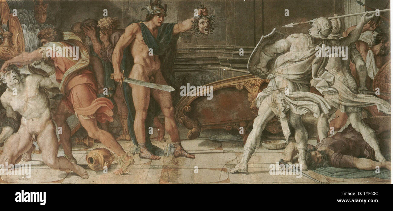 Annibale Carracci - Perseus Phineas 1597 Stock Photo