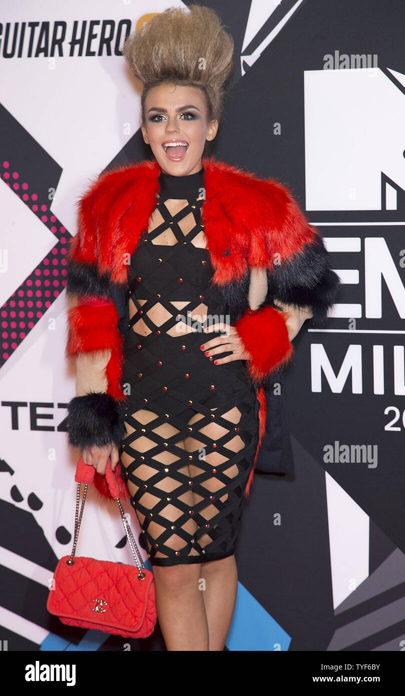 Tallia Storm arrives at the MTV Europe Music Awards in Milan, Italy on