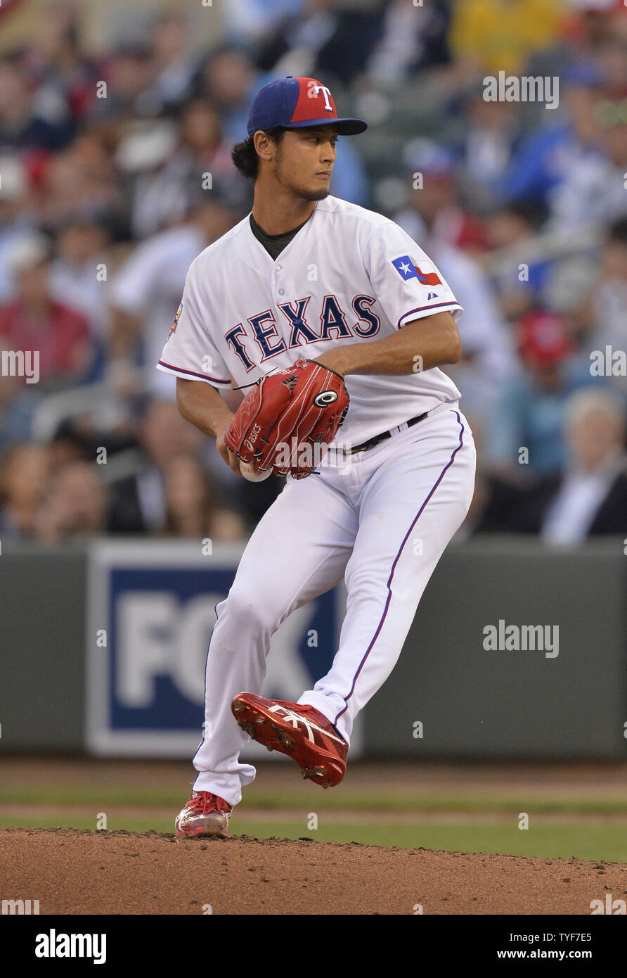 American League All-Star pitcher Yu Darvish, of the Texas Rangers