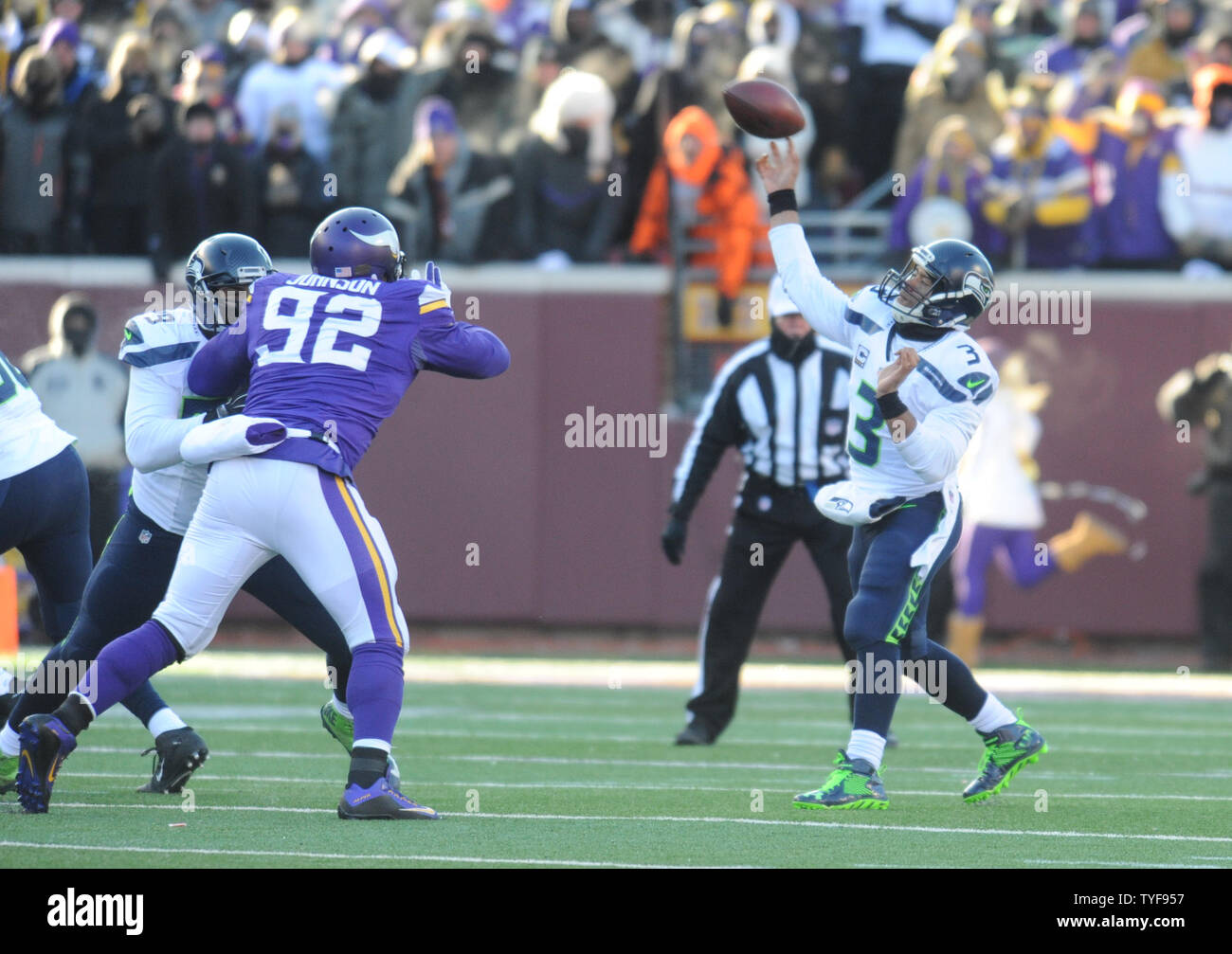 Seattle Seahawks quarterback Russell Wilson, Minnesota Vikings