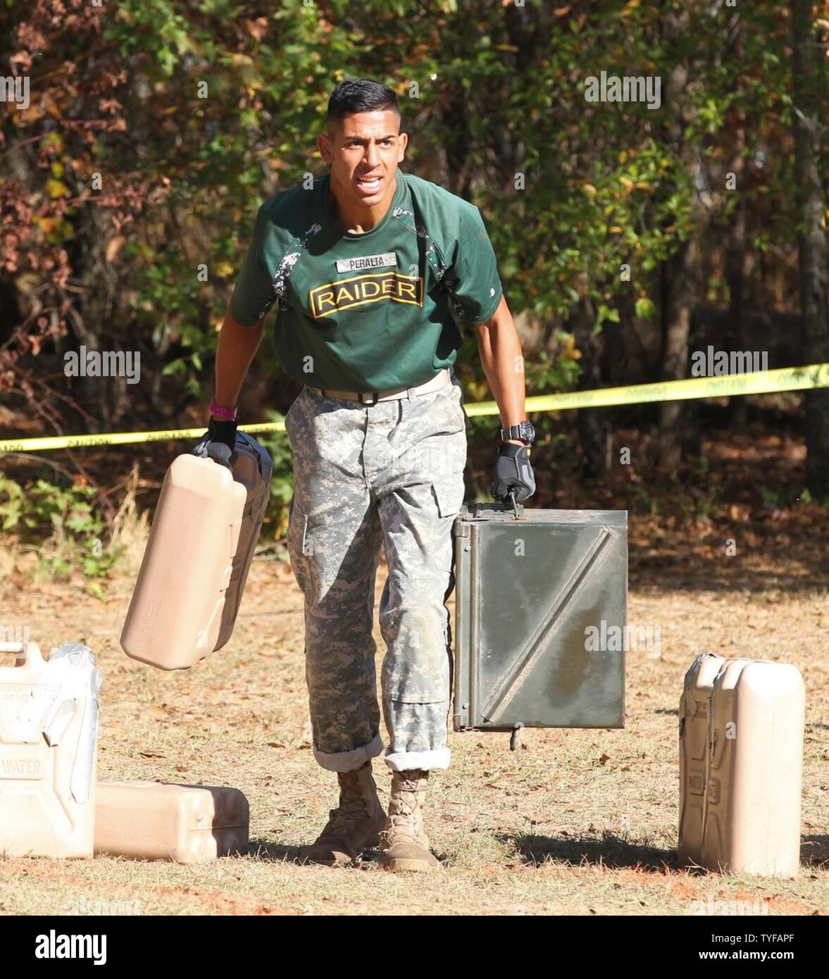 Gabriel Peralta, Haines City High School, Florida, test his physical