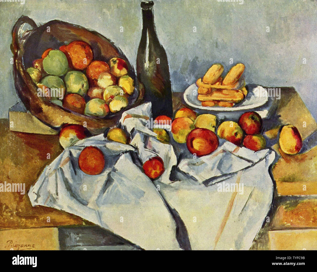 Still life with basket paul cezanne hi-res stock photography and images -  Alamy