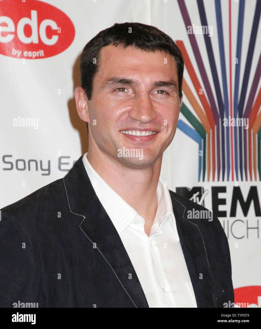 Heavyweight boxer Wladimir Klitschko arrives at the MTV Europe Music