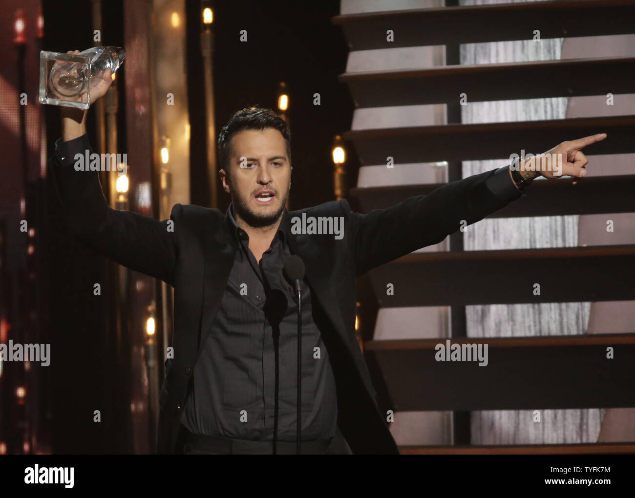 Luke Bryan wins Entertainer of the Year award at the 49th Annual CMA