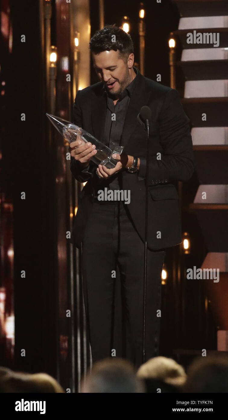 Luke Bryan wins Entertainer of the Year award at the 49th Annual CMA