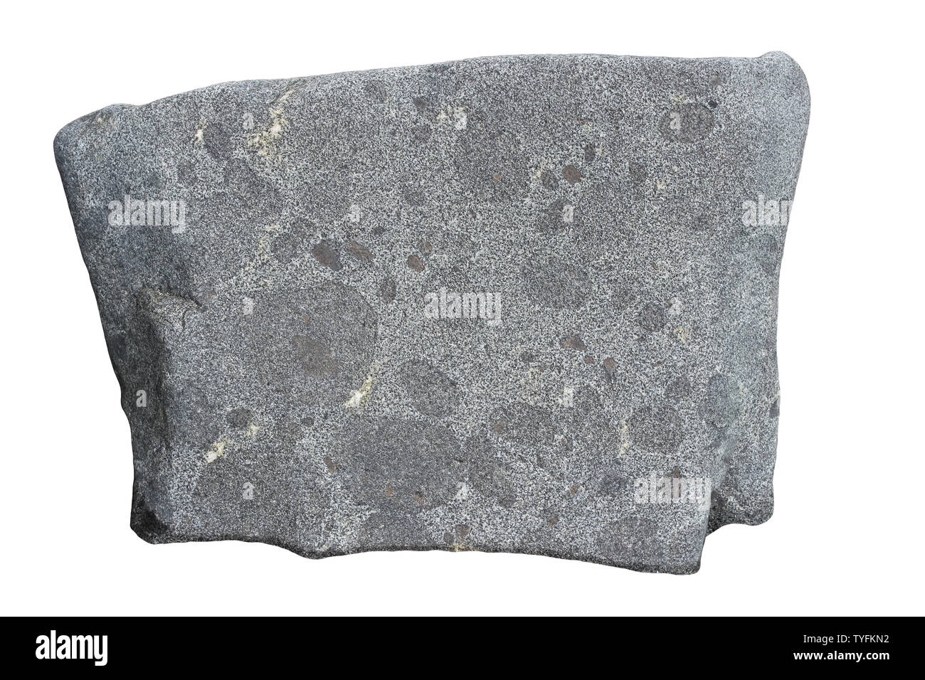 Igneous Rock containing darker xenoliths suggesting a higher Fe  & Mg composition Stock Photo