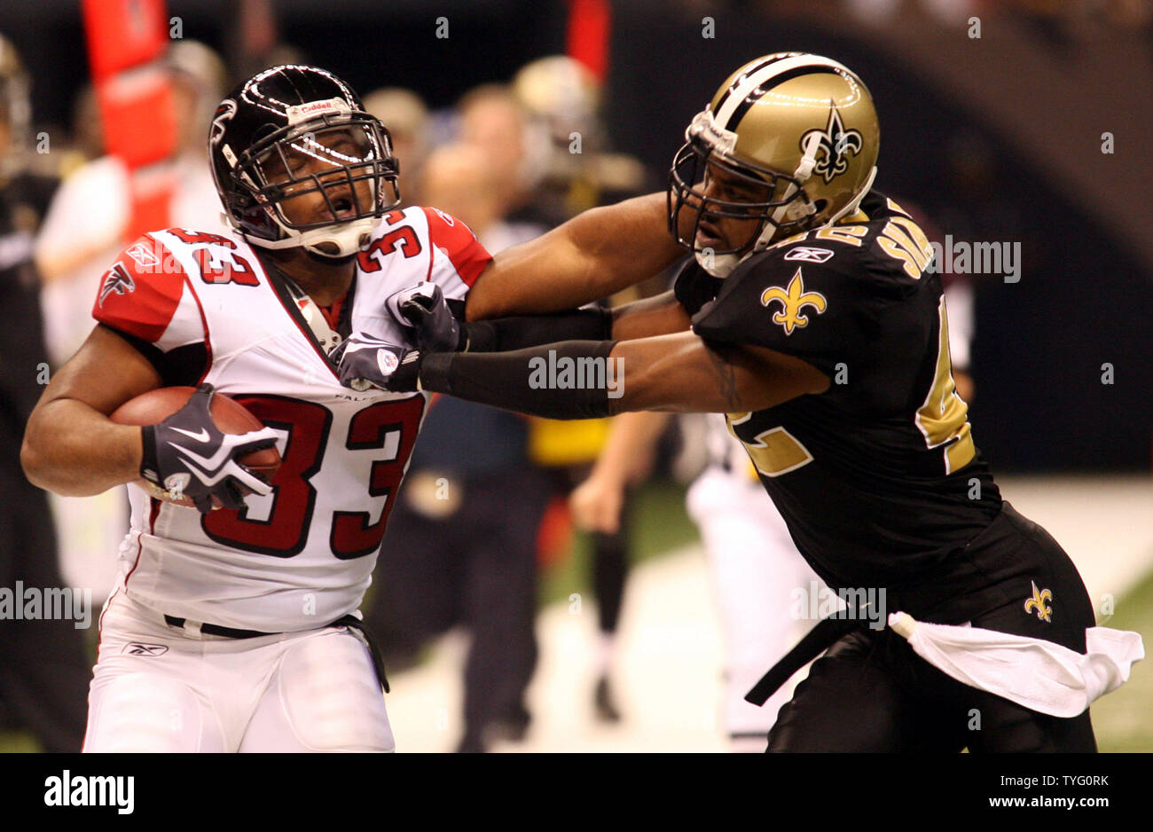 New Orleans Saints' Darren Sharper (42) and Roman Harper (41) during the  NFC Championship NFL football game against the Minnesota Vikings in New  Orleans, Sunday, Jan. 24, 2010. (AP Photo/Bill Haber Stock Photo - Alamy