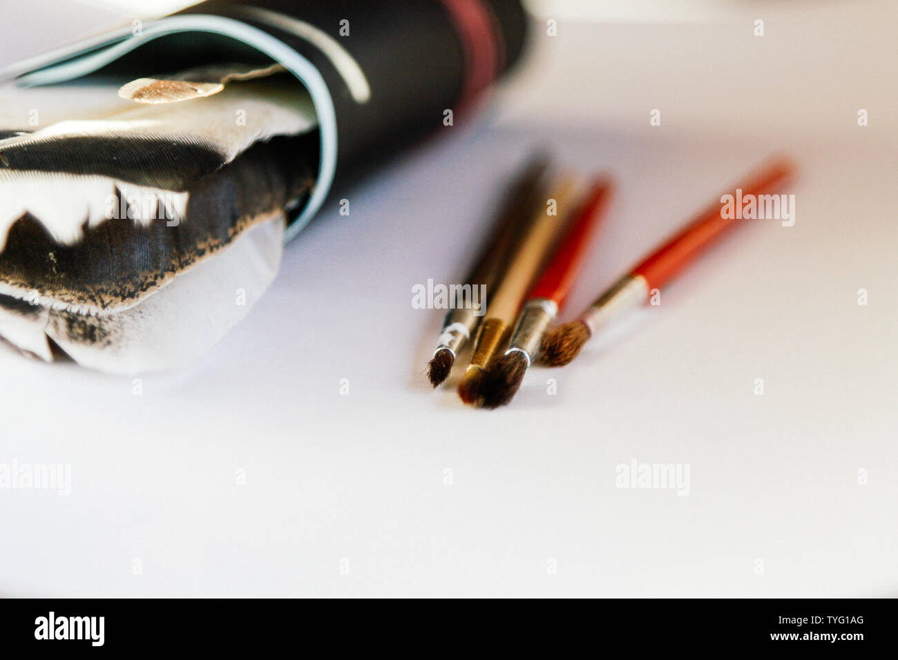 tools for creative work on a white background Stock Photo - Alamy