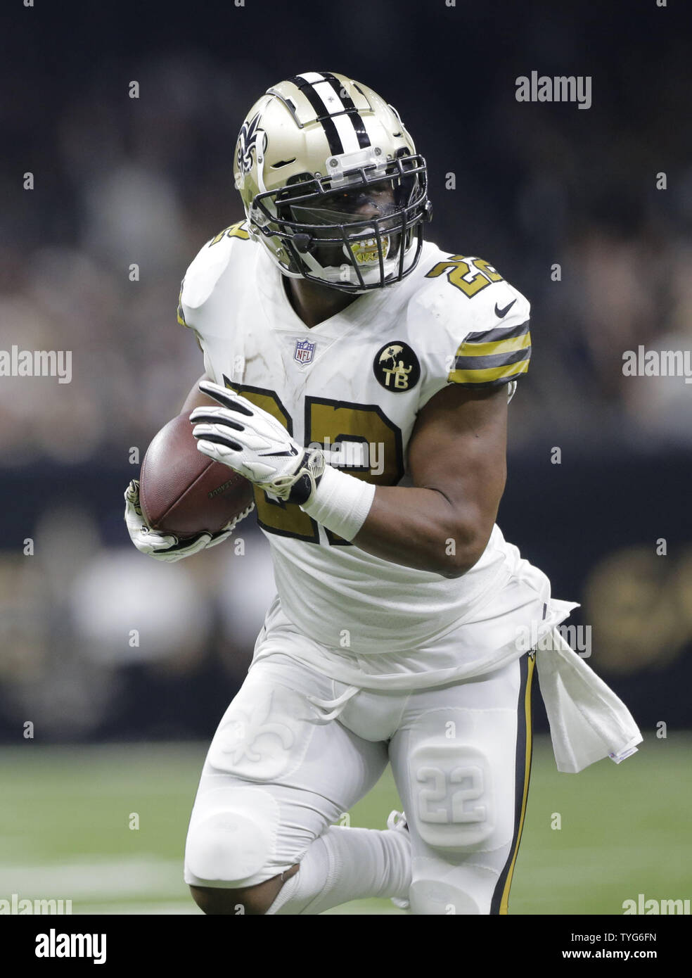 New Orleans Saints running back Mark Ingram (22) leaves the field