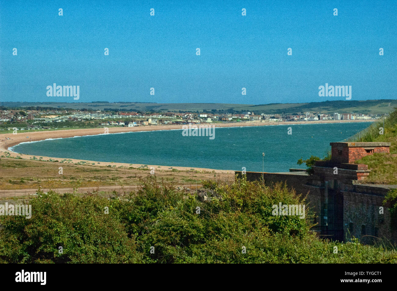Newhaven bay from the wartime fort. Stock Photo