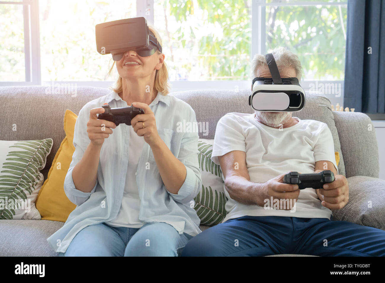 Seated grandparent hi-res stock photography and images - Alamy