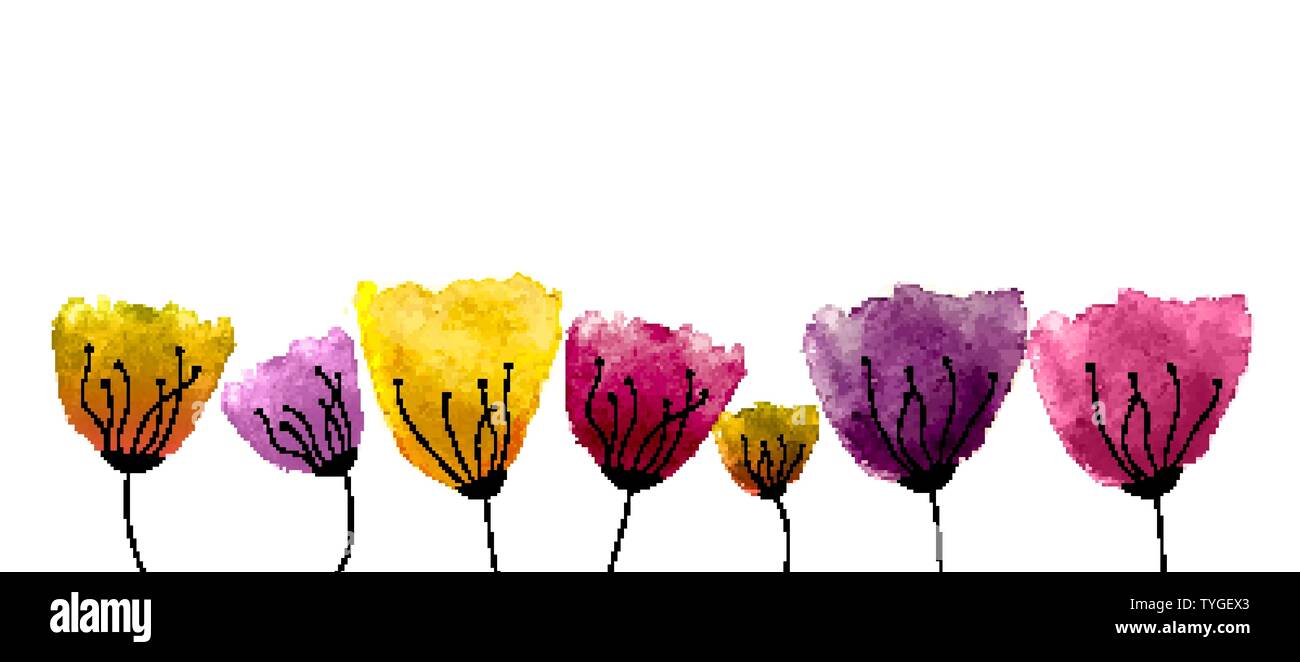 Abstract Paint Flower Background Vector Illustration Stock Vector