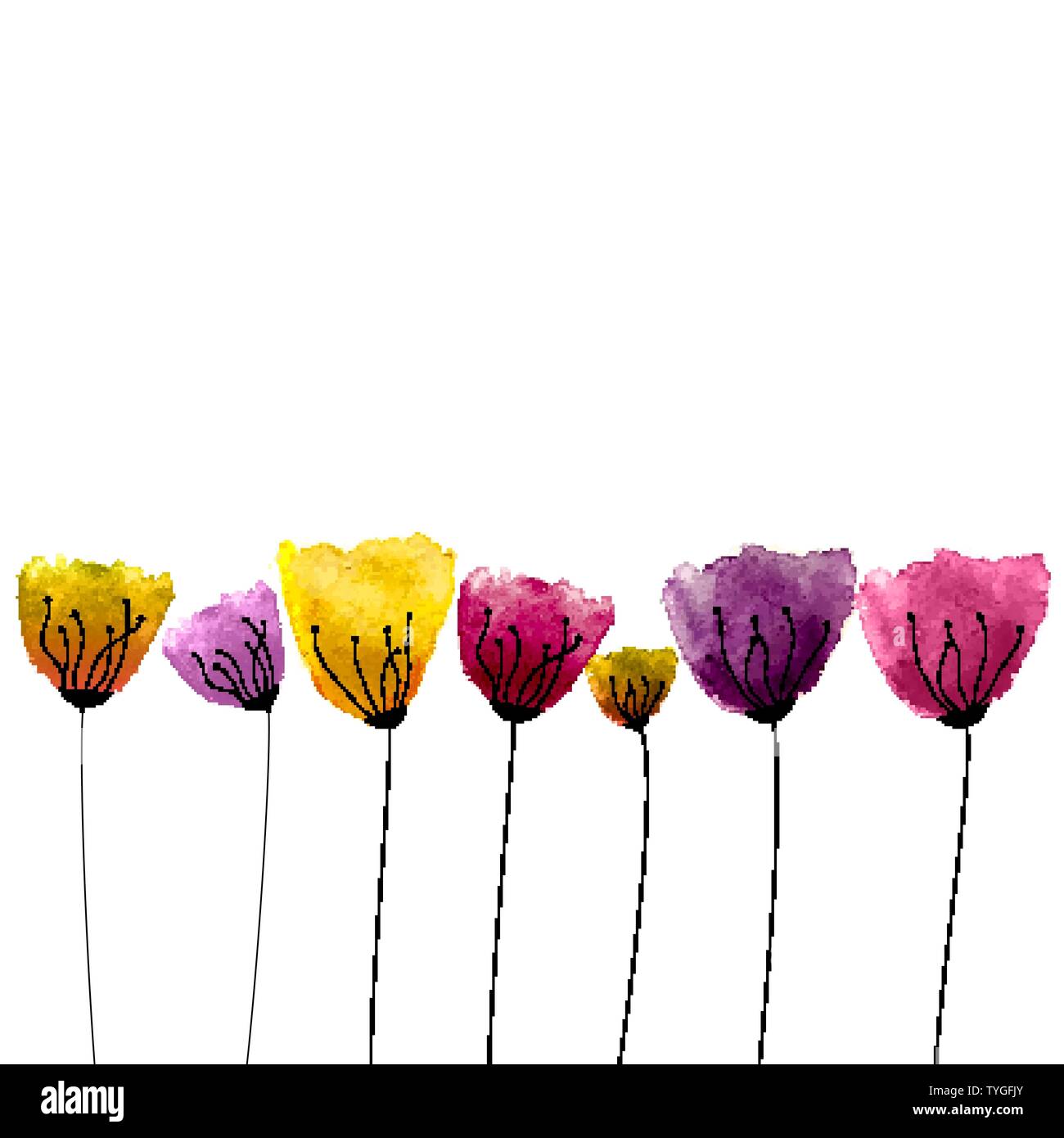Abstract Paint Flower Background Vector Illustration Stock Vector