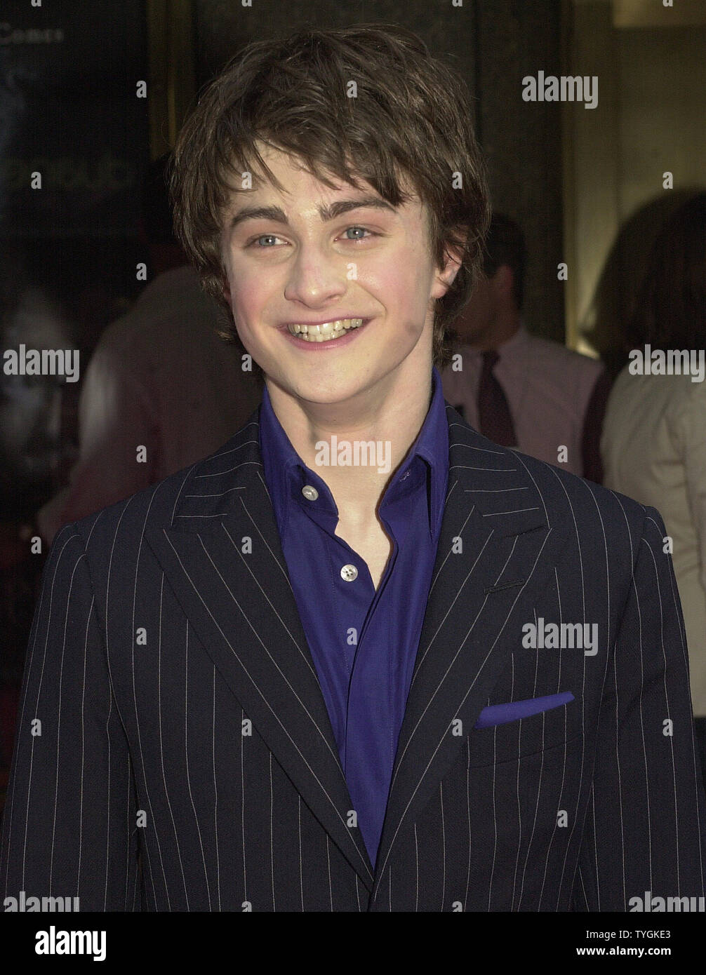 Actor Daniel Radcliffe who protrays Harry Potter poses on May 23, 2004 at  the US premiere of his film "Harry Potter and the Prisoner of Azkaran" at  New York's Radio City Music