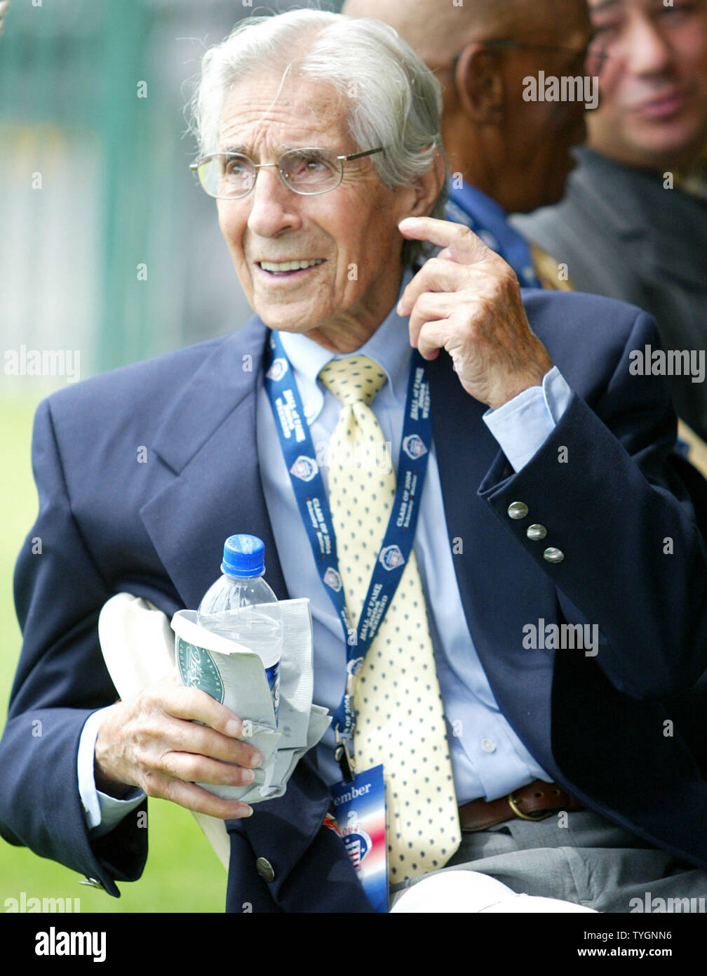 Phil Rizzuto enjoys the festivities during the Major League