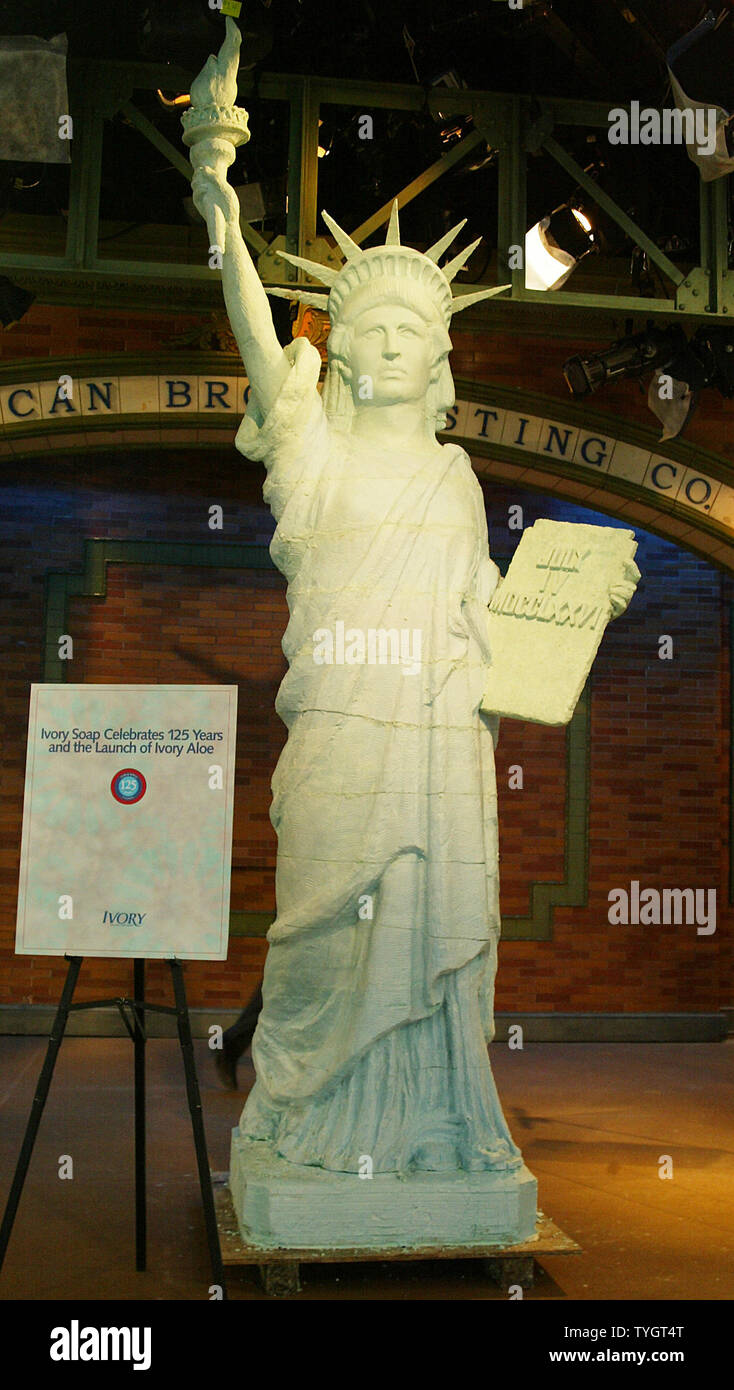 Ivory Soap Celebrates 125th Anniversary with 12foot, 3000pound soap Statue of Liberty replica
