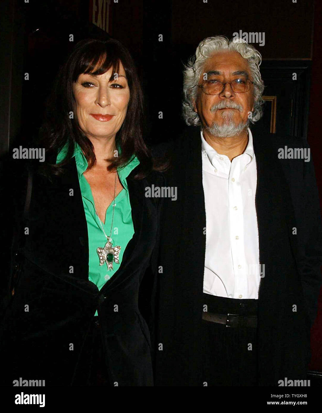 Actress Anjelica Huston and her husband artist Robert Graham (who