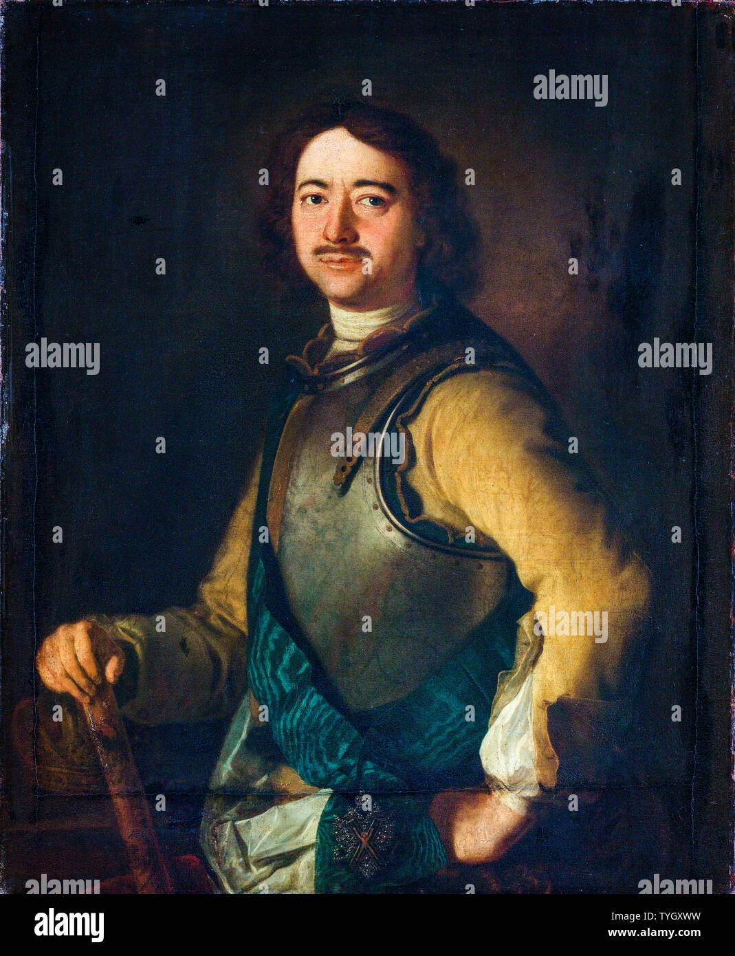 Tsar Peter the Great of Russia, 1672-1725, portrait painting, 1700-1750 Stock Photo
