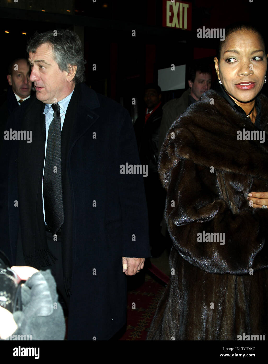 Robert and wife Grace Hightower arrive for a special 25th Anniversary premiere film "Raging Bull" to the debut of the film's Collector's Edition DVD at the Ziegfeld Theater