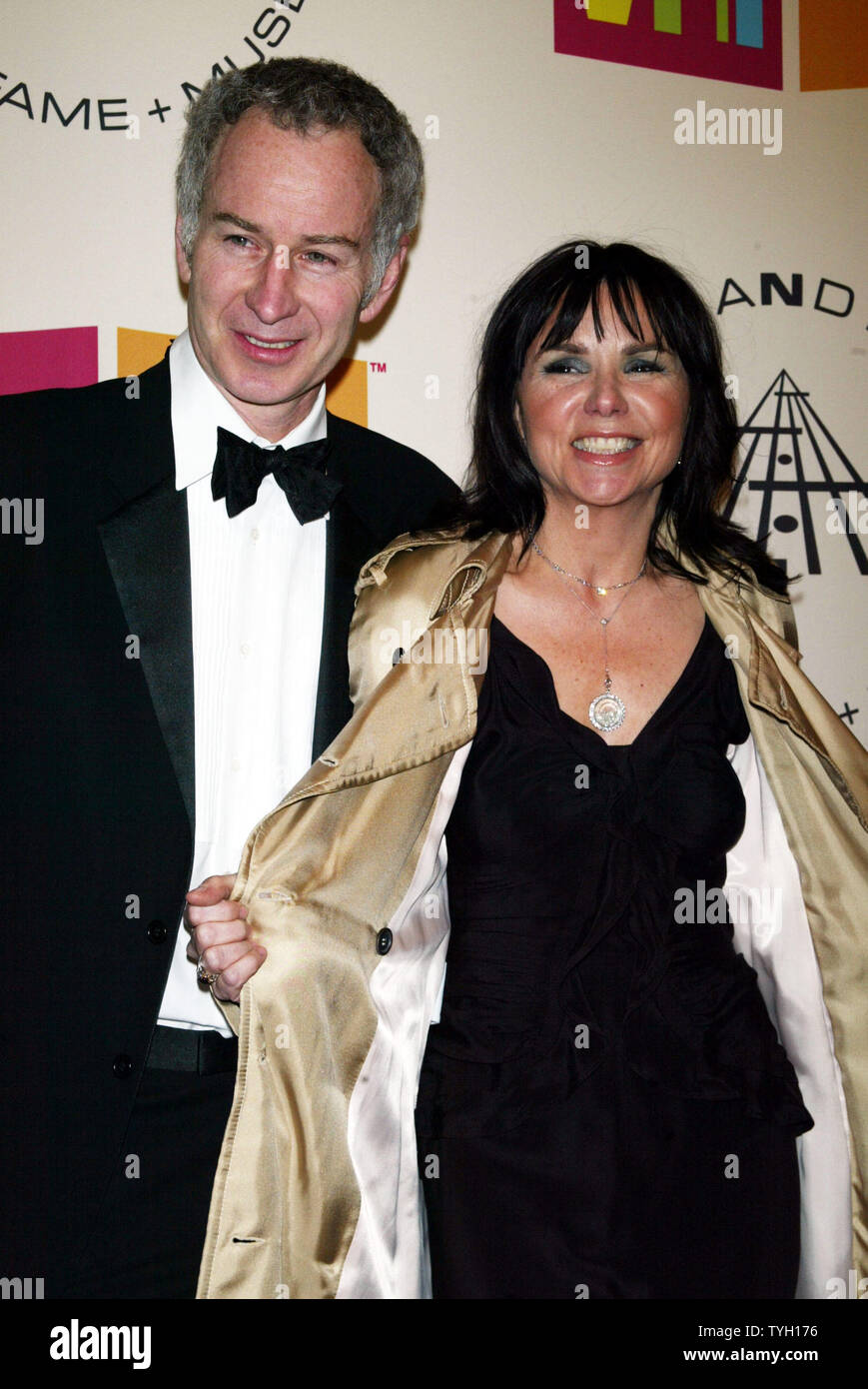 John McEnroe and wife Patti Smyth arrive for the 2005 Rock and Roll Hall of Fame Induction
