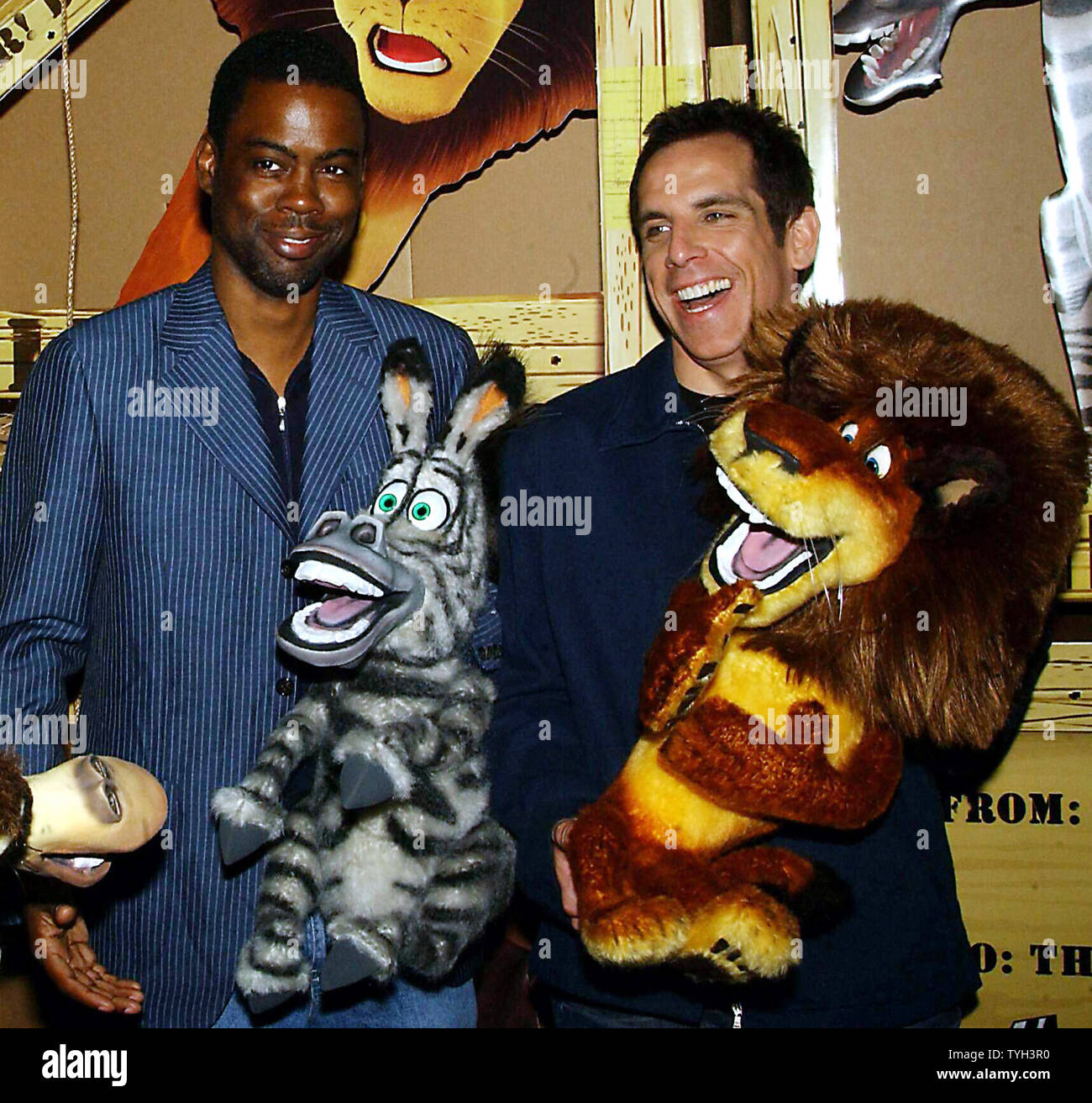 Actors Chris Rock and Ben Stiller (left to right) voice talent of the Dreamworks animated film