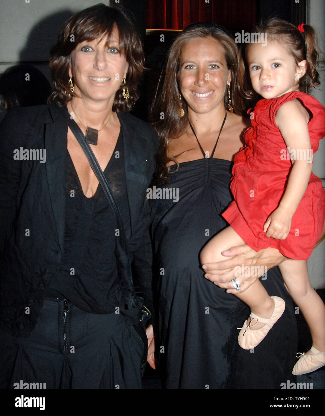 Fashion designer Donna Karan and daughter Gaby with grand daughter ...