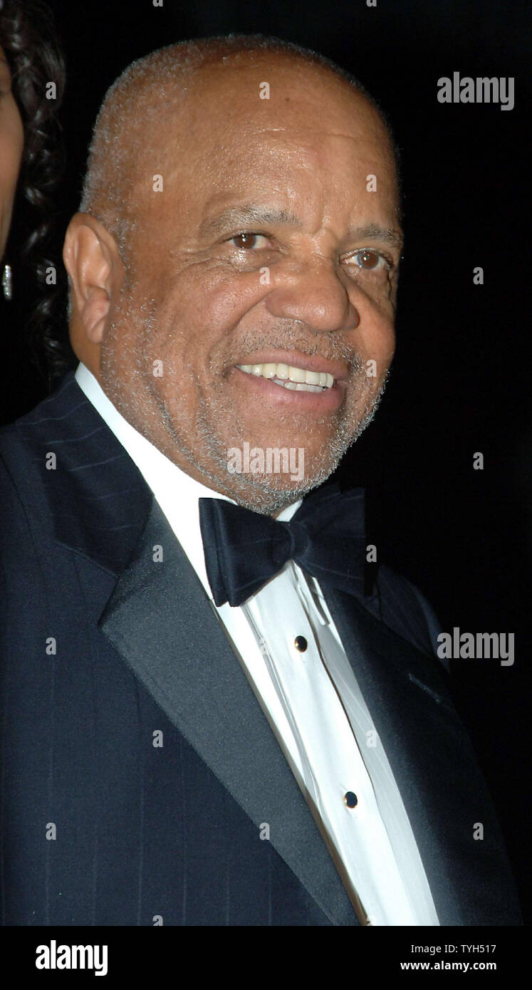 Berry Gordy Jr., founder of Motown Records  poses at the 36th Annual Songwriters Hall of Fame Award ceremonies held on June 9, 2005 in New York.  (UPI Photo/Ezio Petersen) Stock Photo
