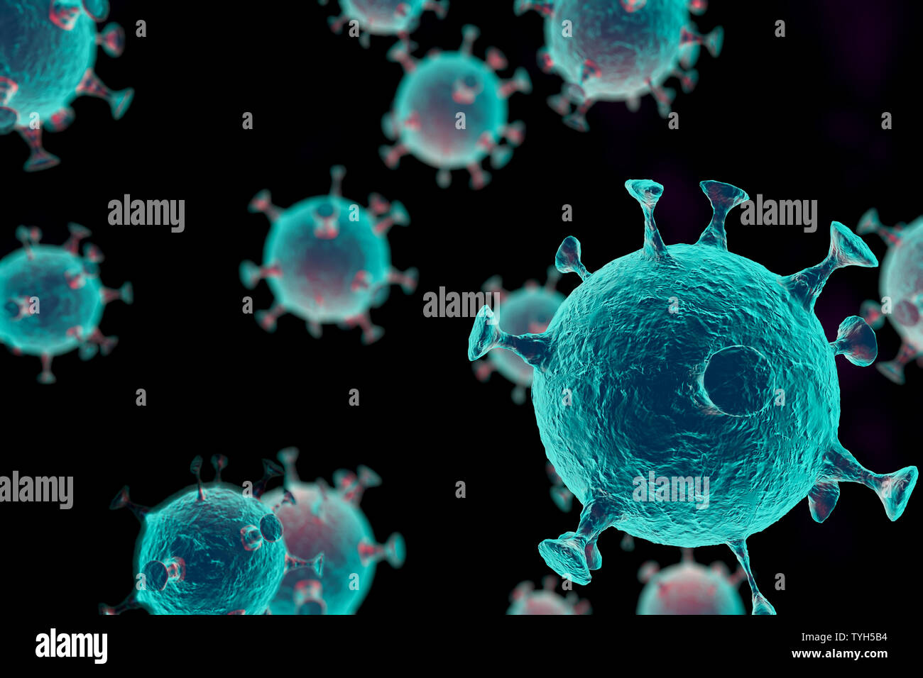 Abstract Virus 3d abstract virus Stock Photo - Alamy
