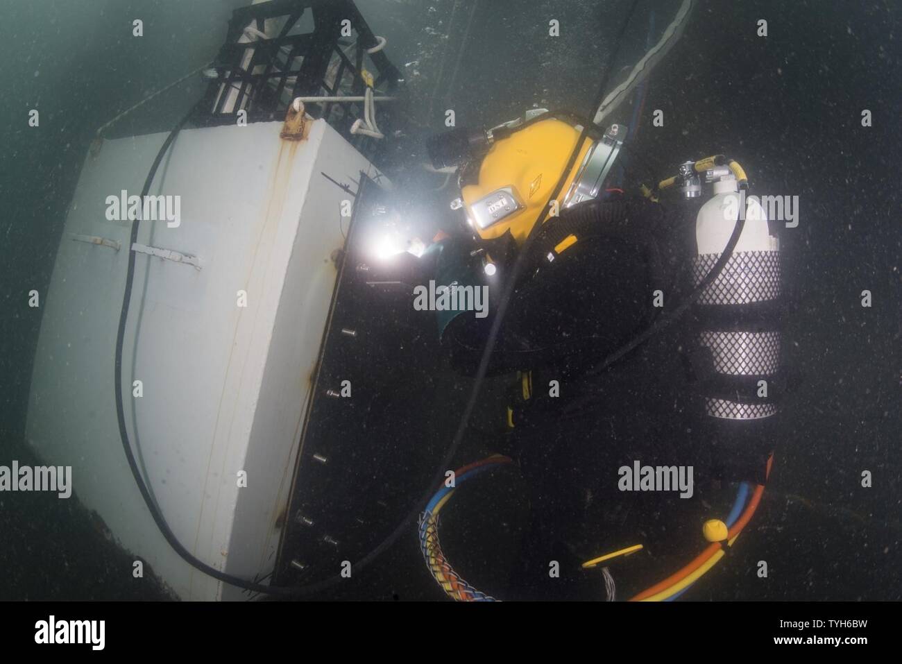 Petty Officer 2nd Class Don Harper, assigned to Mobile Diving Salvage