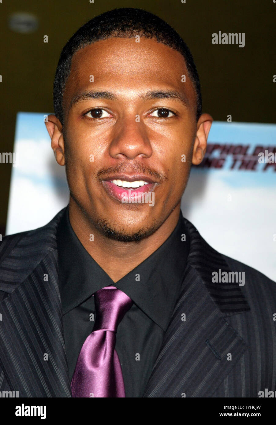 Nick Cannon arrives for the premiere of his new movie 'The Underclassman' at the Clearview Chelsea West Theater in New York on August 23, 2005.   (UPI Photo/Laura Cavanaugh) Stock Photo