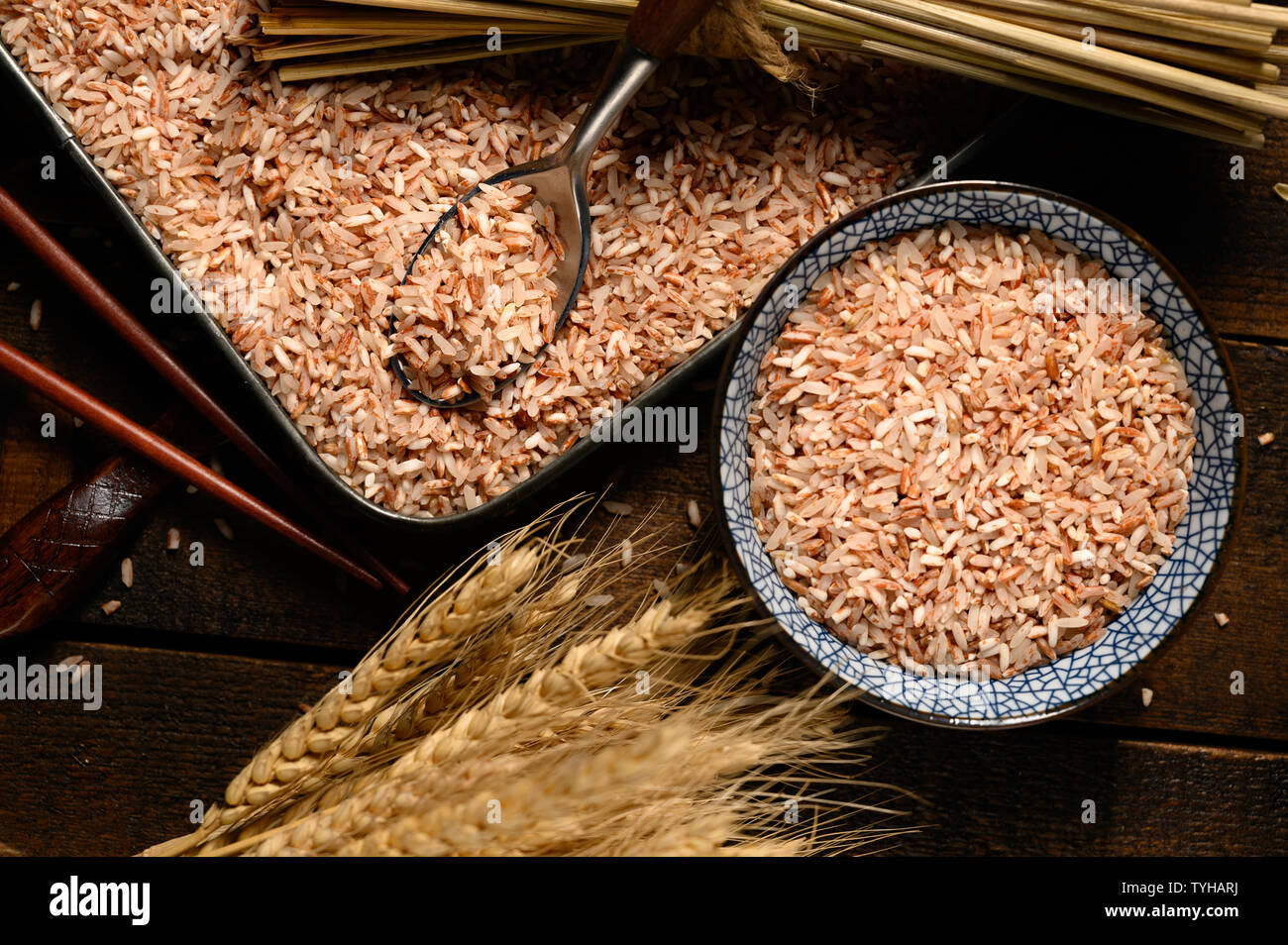 Red rice grain Stock Photo Alamy