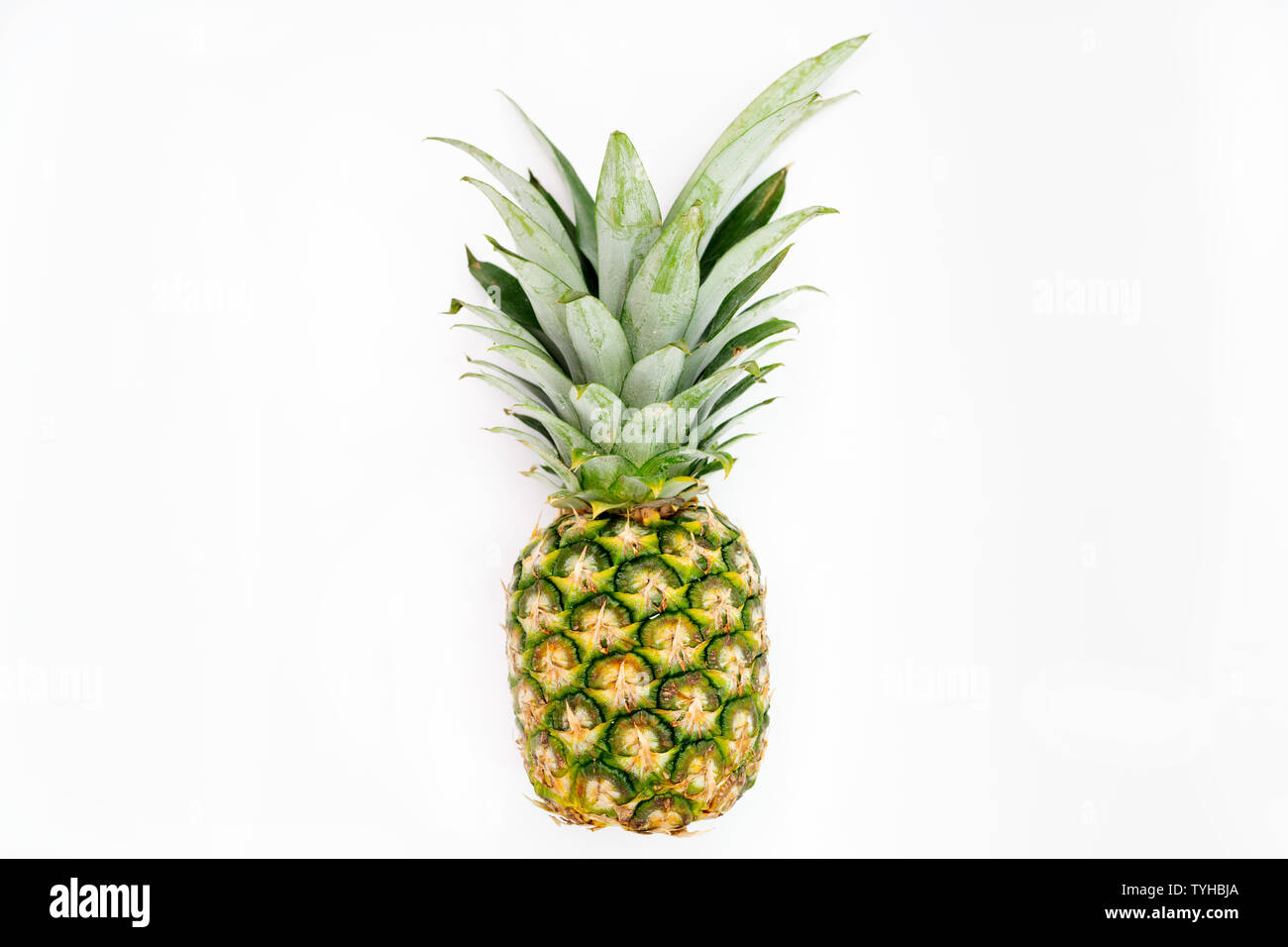 one pineapple isolated on a white backgroun Stock Photo