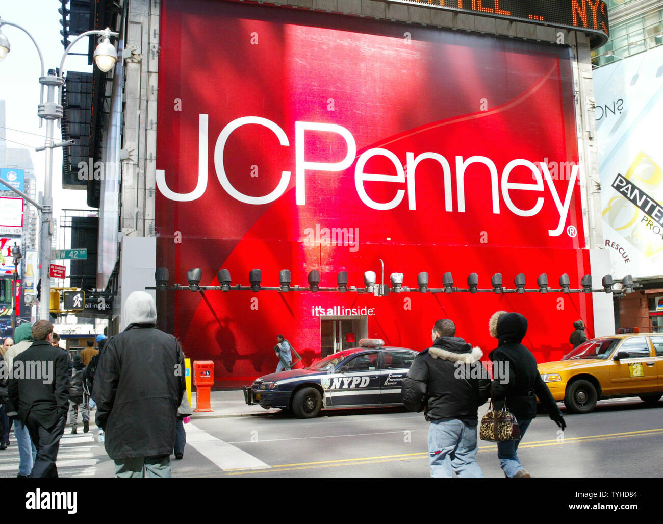 The temporary JCPenney Experience store located in Time Square displays