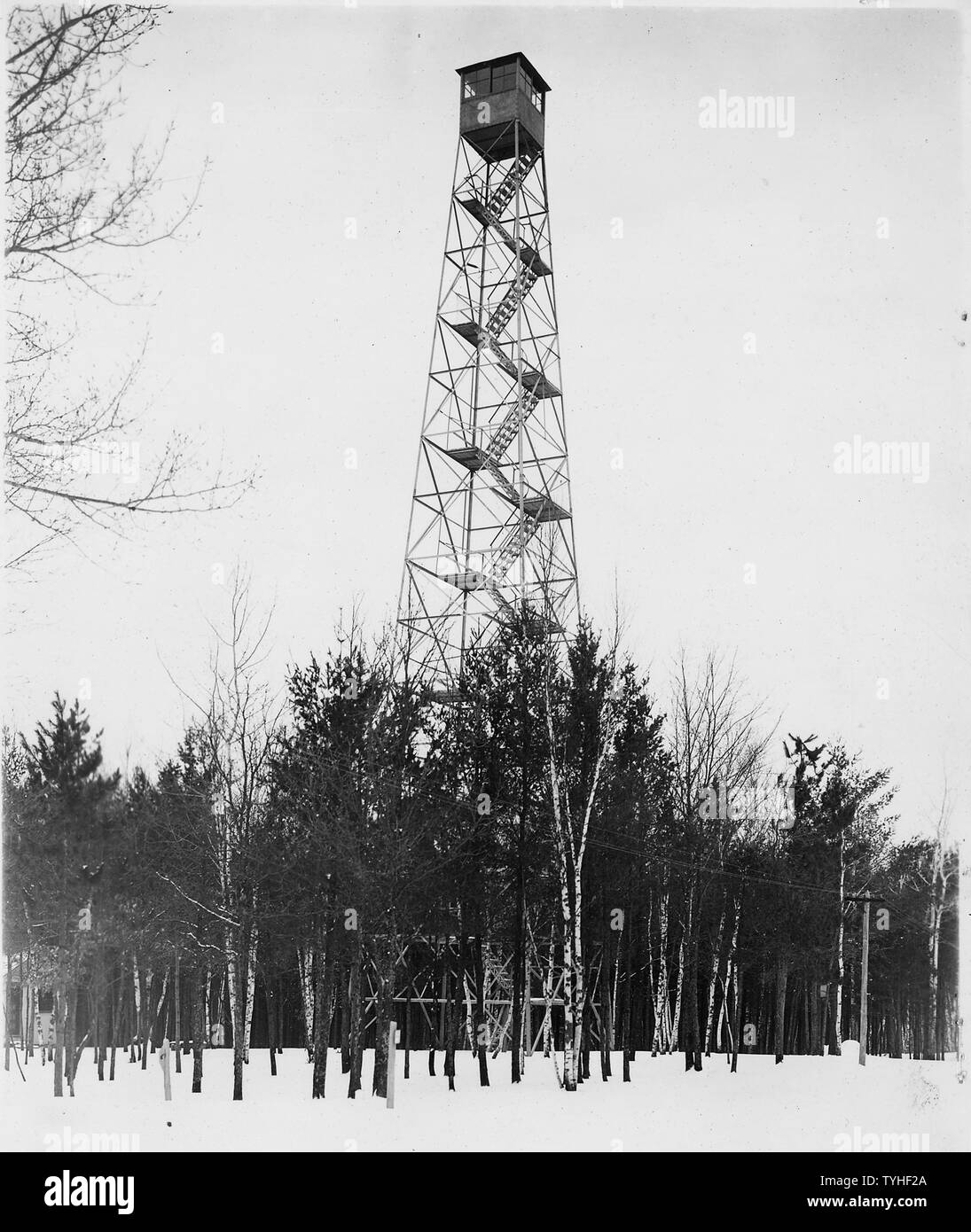 Ranger station lookout tower Stock Photo Alamy
