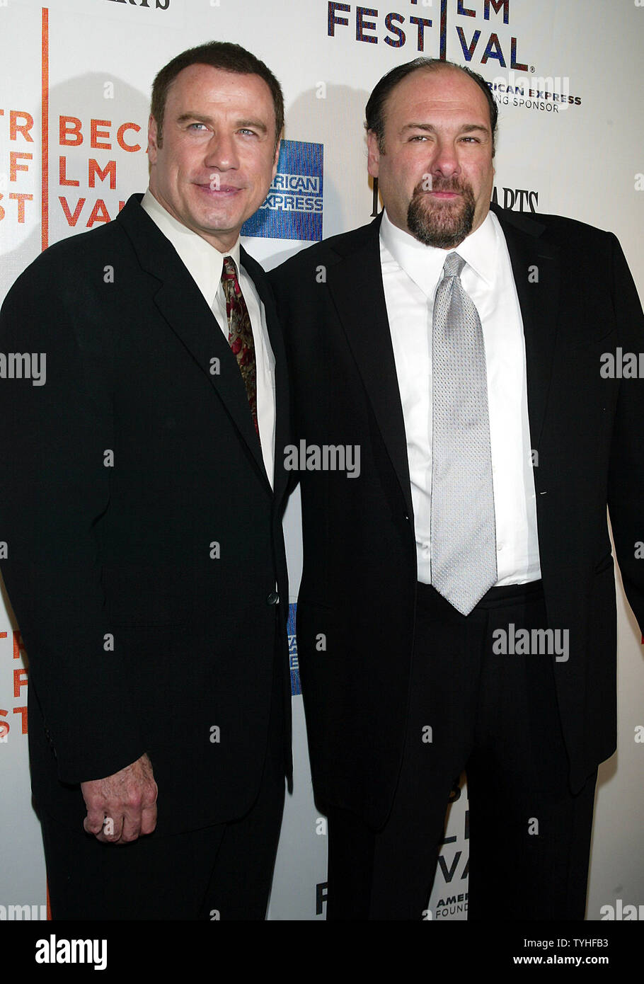 John travolta james gandolfini lonely hires stock photography and