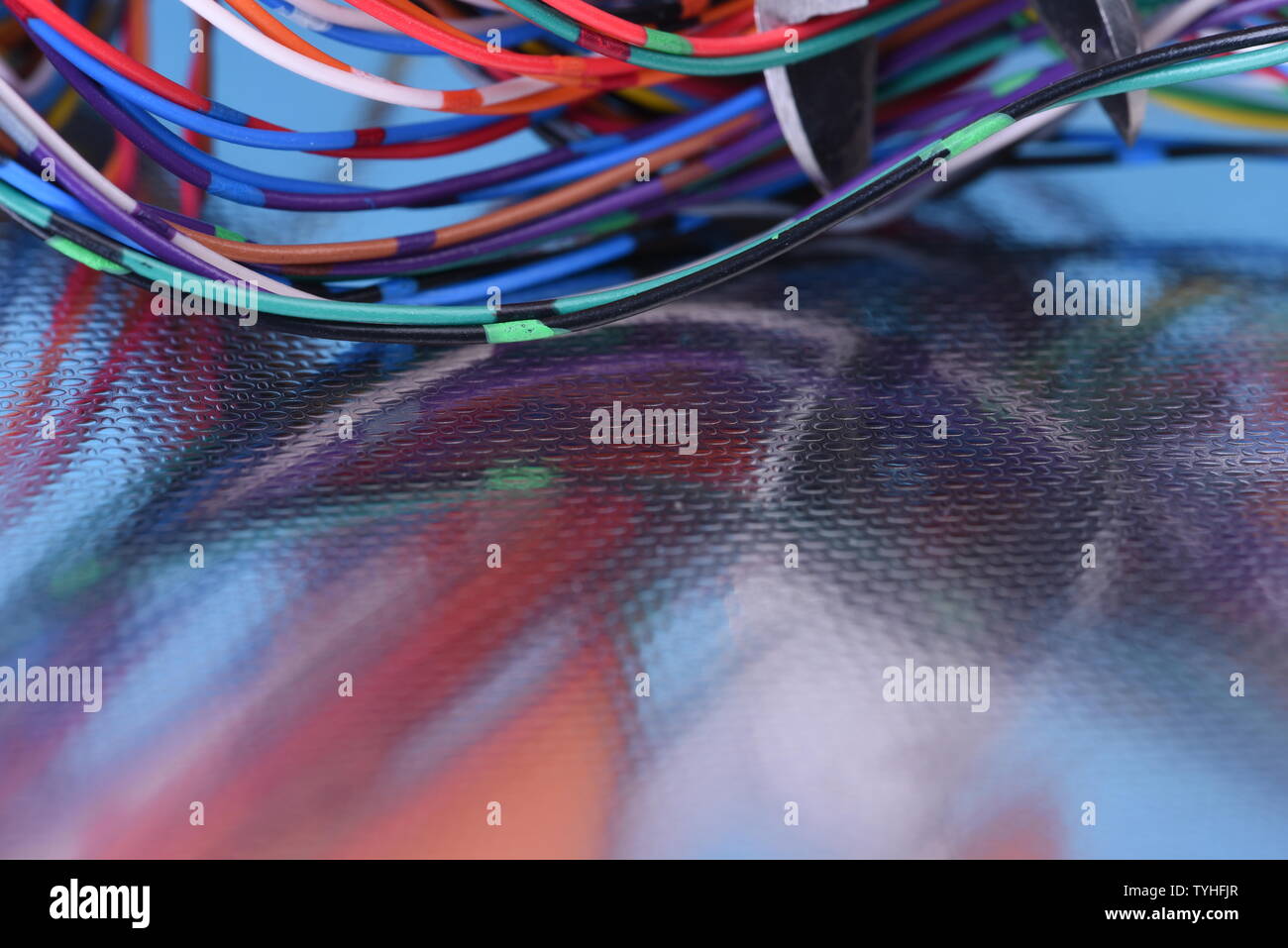 Closeup of electric cable Stock Photo