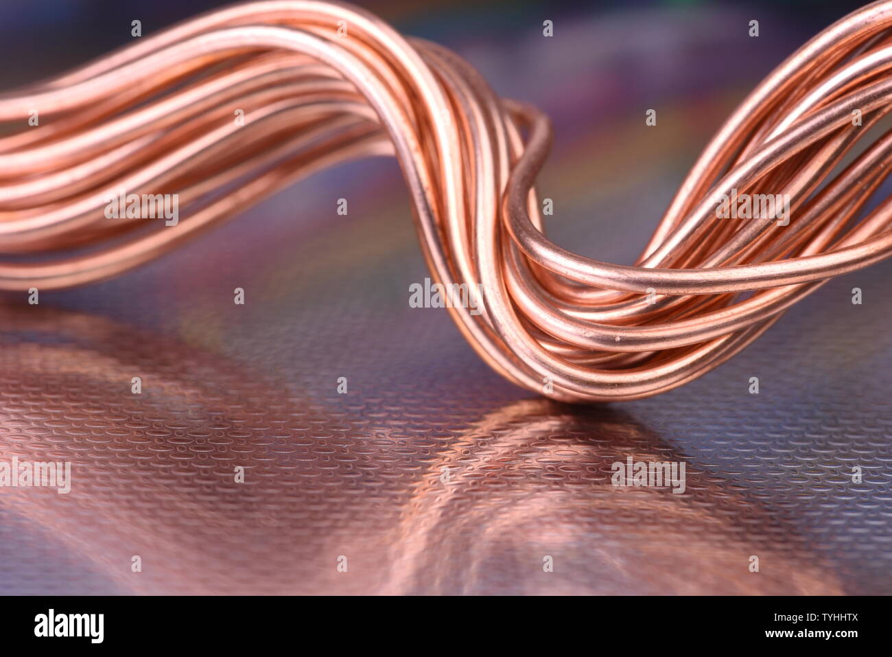 Copper wire raw materials industry Stock Photo Alamy