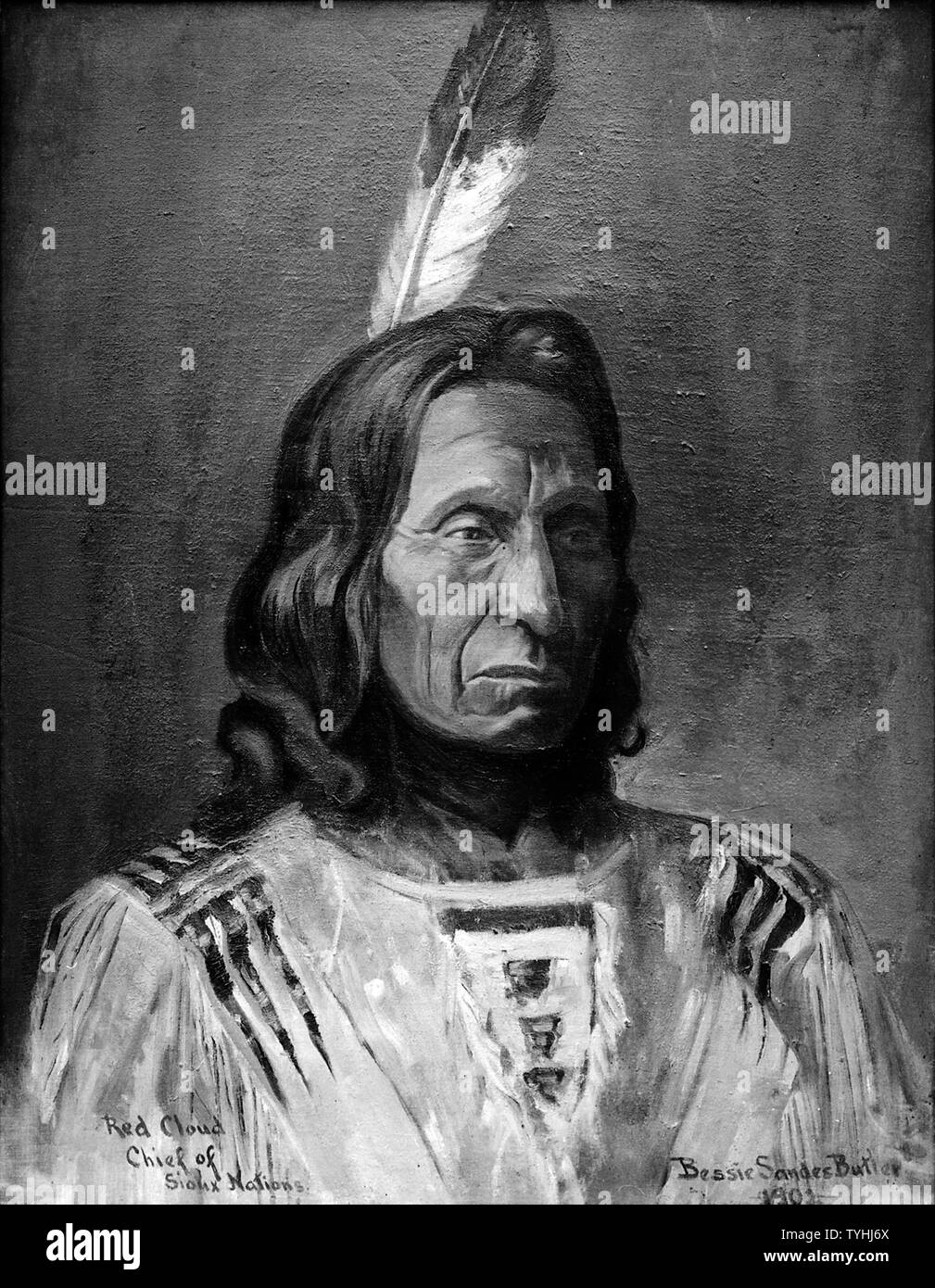 Red Cloud Chief of Sioux Nations; Scope and content The origin of this photograph is unknown