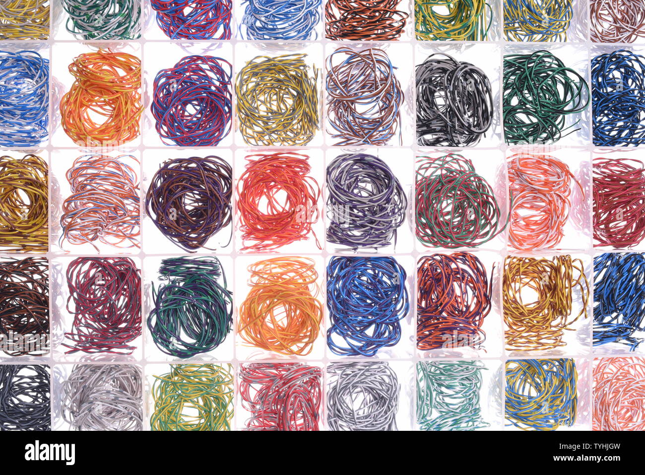 Electrical wire in toolbox directly above Stock Photo Alamy