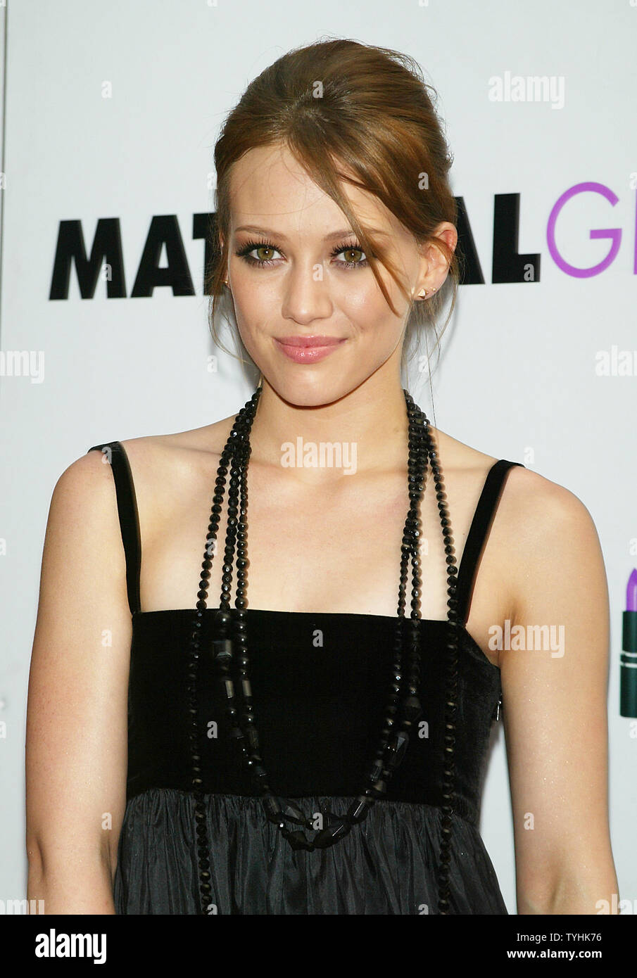Hilary Duff arrives for the premiere of her new movie "Material Girls