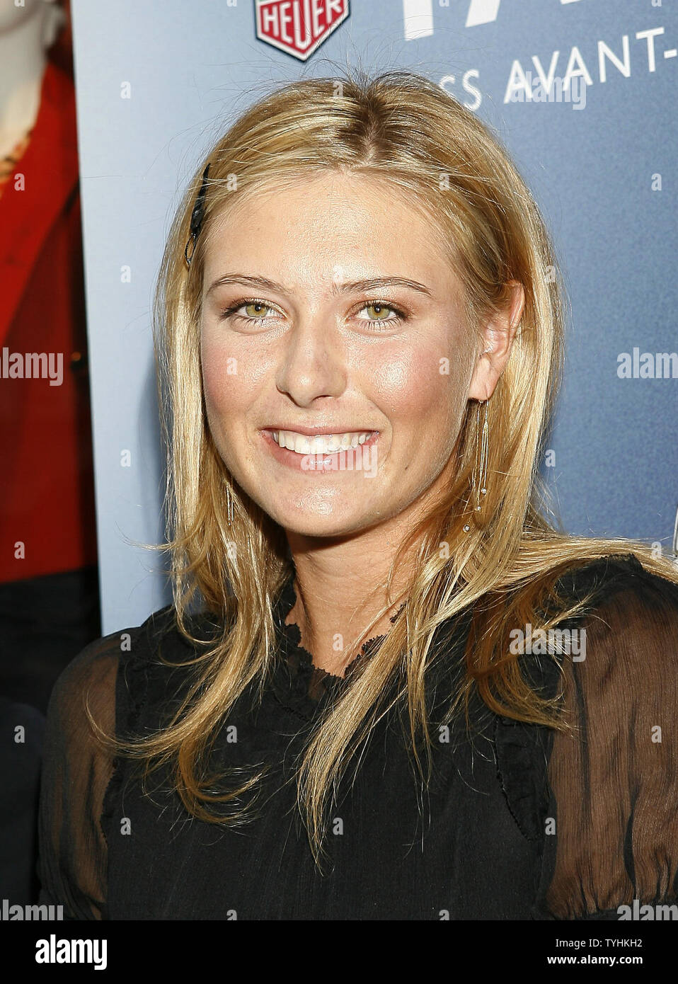 Maria Sharapova arrives for pictures before showing off her new Tag ...