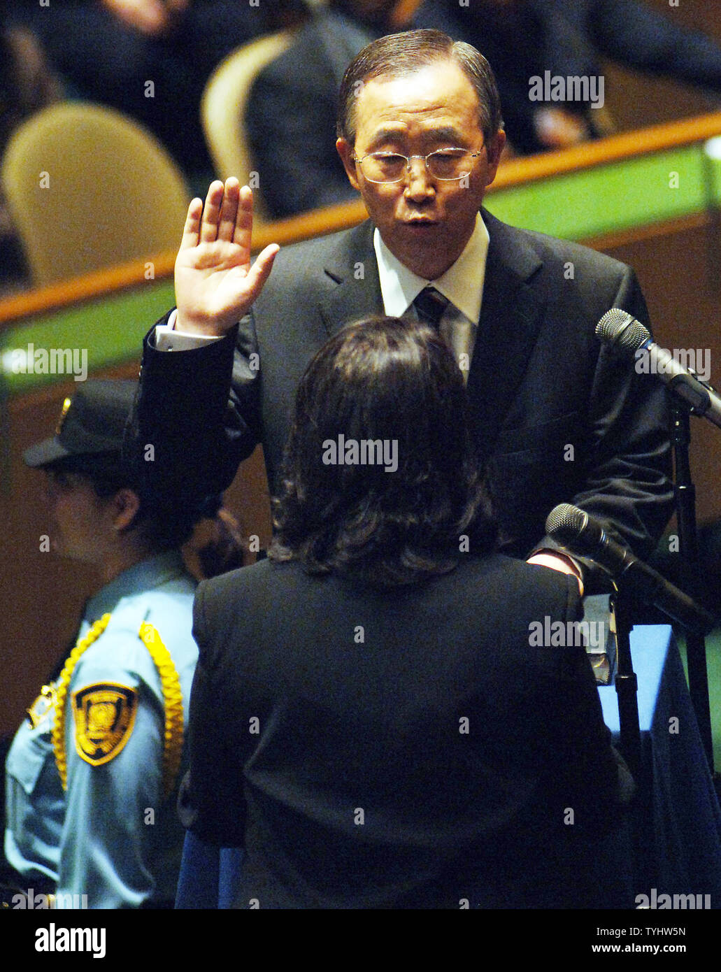 The Oath of Office is administered to United Nations Secretary General ...