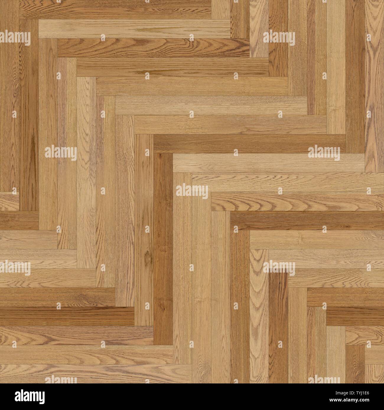 Thin Seamless Wood Parquet Texture Herringbone Light Brown Stock